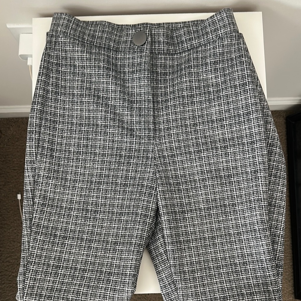 Zara Black and White Checkered Pants